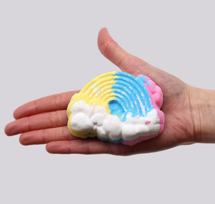 summer fruits rainbow cloud bath bomb