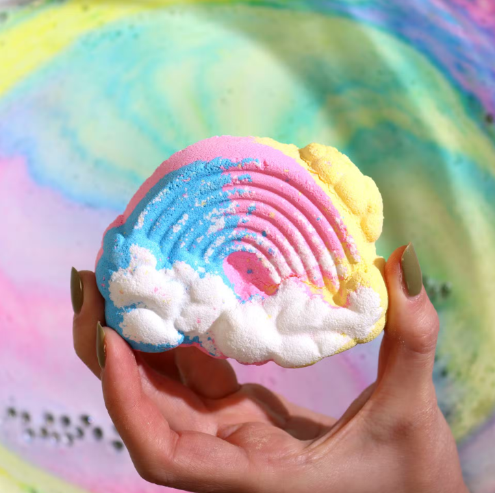 summer fruits rainbow cloud bath bomb