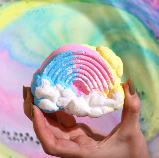 summer fruits rainbow cloud bath bomb